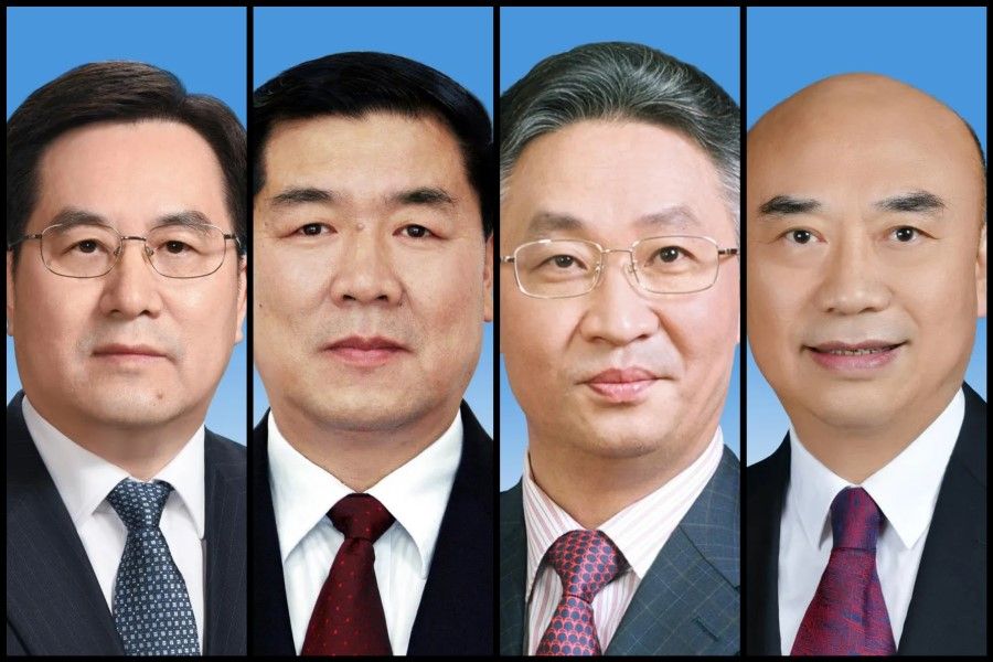 From left to right: Ding Xuexiang, He Lifeng, Zhang Guoqing and Liu Guozhong. (Internet)