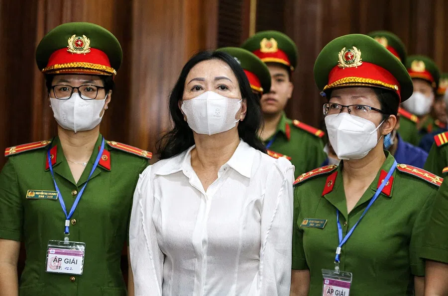 Vietnam’s property tycoon Truong My Lan arrives at a court in Ho Chi Minh city on 5 March 2024.