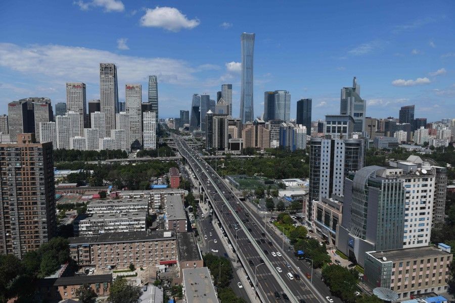 Buildings are seen in the central business district of Beijing on 3 September 2020. (Greg Baker/AFP)
