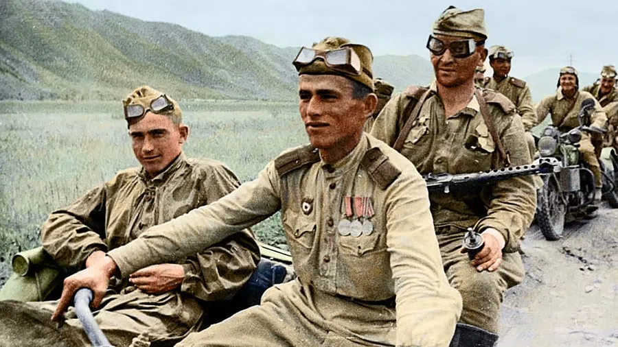 The Soviet Red Army that conquered Manchuria, August 1945.