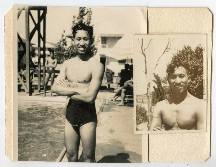 Photos of Liu during training. Date and location not stated.