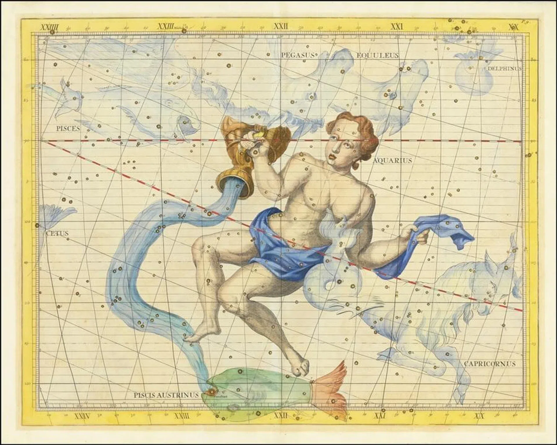 John Flamsteed, Aquarius, London, 1728.
