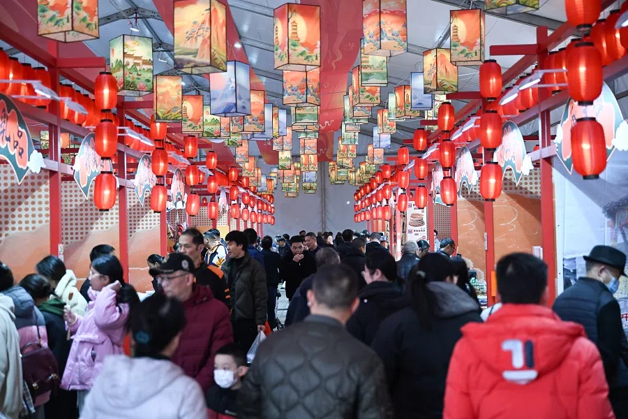 People at a Spring Festival event at Wulin Square, Hangzhou, Zhejiang province, China, on 4 January 2025. (CNS)