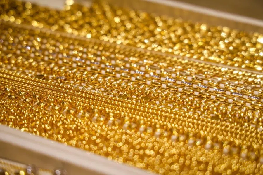 Gold bracelets offered by On Cheong. (Jonathan Yeap/SPH Media)