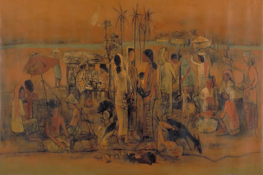 Cheong Soo Pieng, At the Market, 1964.