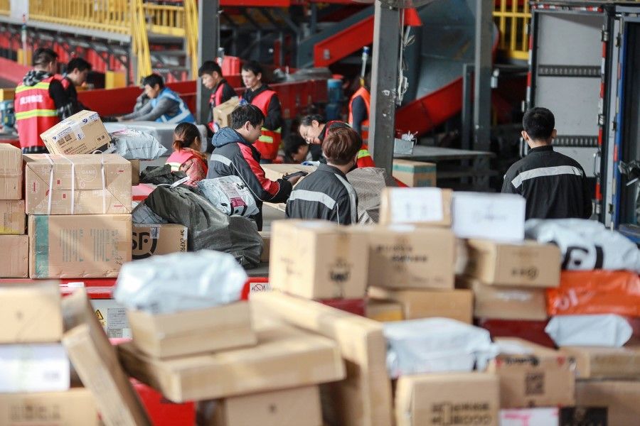 Chinese shoppers set new records for spending during the annual "Singles' Day" buying spree on 11 November 2019, despite an economic slowdown and worries over the US trade war. However, China's per capita GDP remains far below that of Taiwan. (AFP)