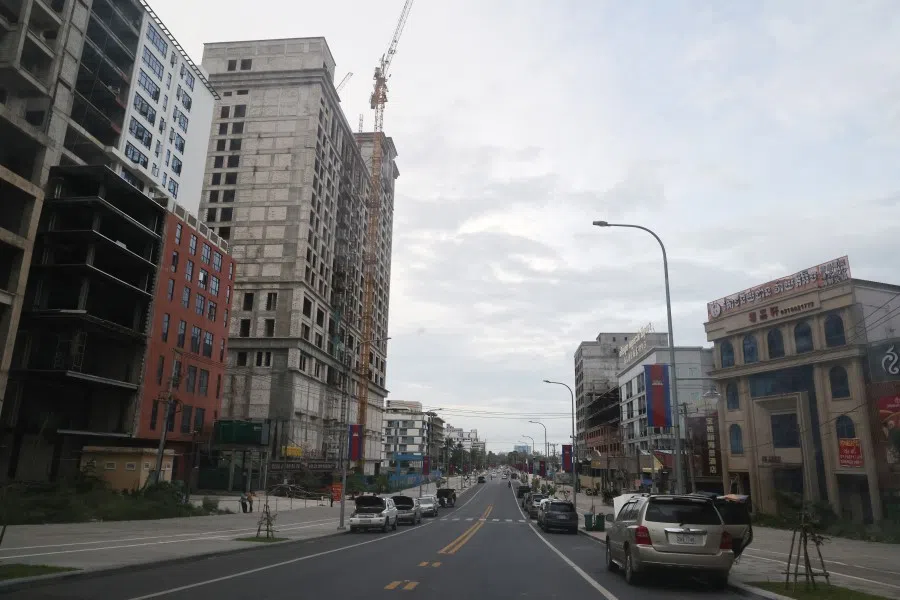 A street in Sihanoukville.