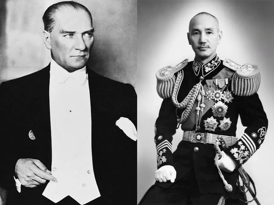 Mustafa Kemal Ataturk (left) and Chiang Kai-shek. (Wikimedia)