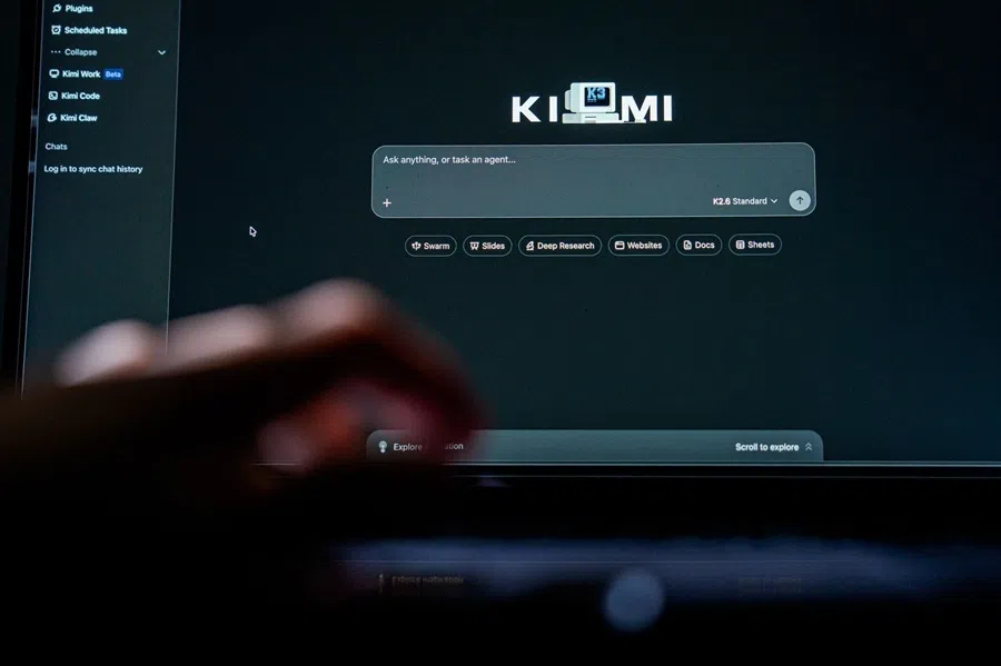 The Kimi K3 webpage on a laptop arranged in Hong Kong, on 21 July 2026.