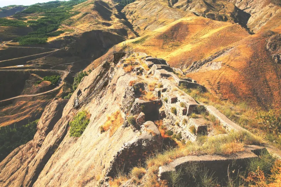 The ruins of Alamut, the “Eagle’s Nest” fortress.