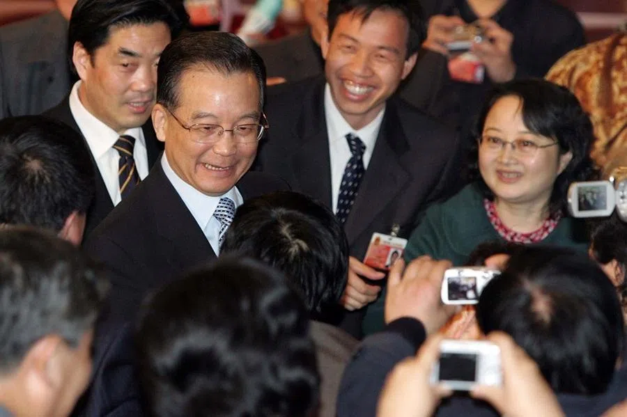 Chinese Premier Wen Jiabao at the fifth session of the 10th National People’s Congress, 2007.