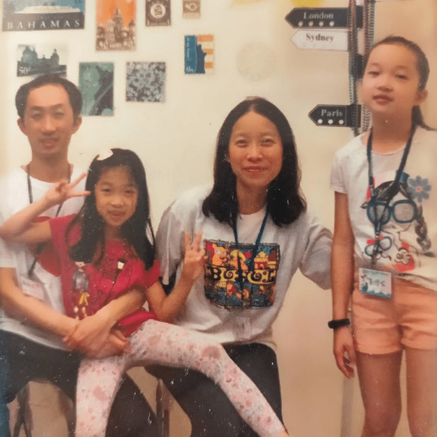 Liu Pang-min and his family of four. ((Photo provided by interviewee))