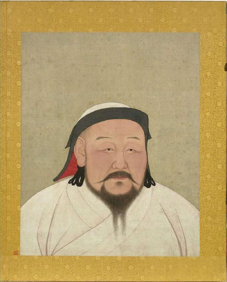 Portrait of Kublai Khan, founder of the Yuan dynasty. Collection of National Palace Museum, Taiwan. (Internet)