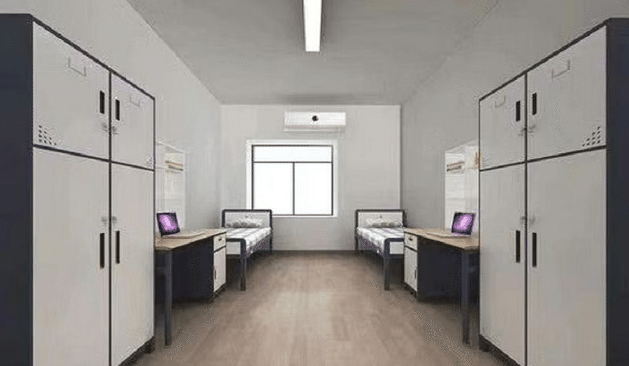 A shared dormitory room for married couples offered by Wuhan University. (Taken from Wuhan University official WeChat account)