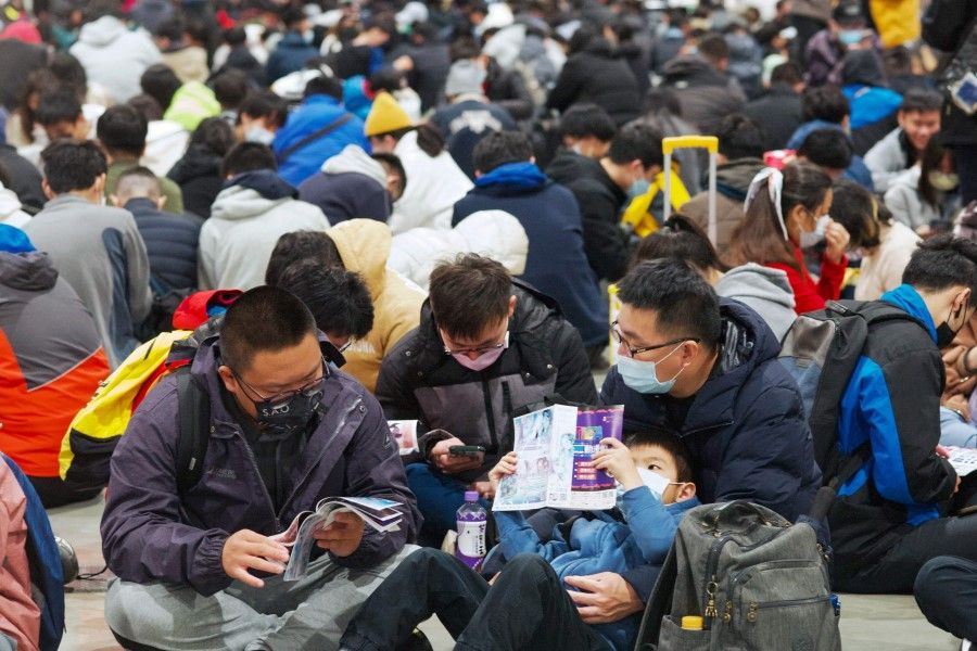 Young people in New Taipei City on 27 January 2023. (Sam Yeh/AFP)