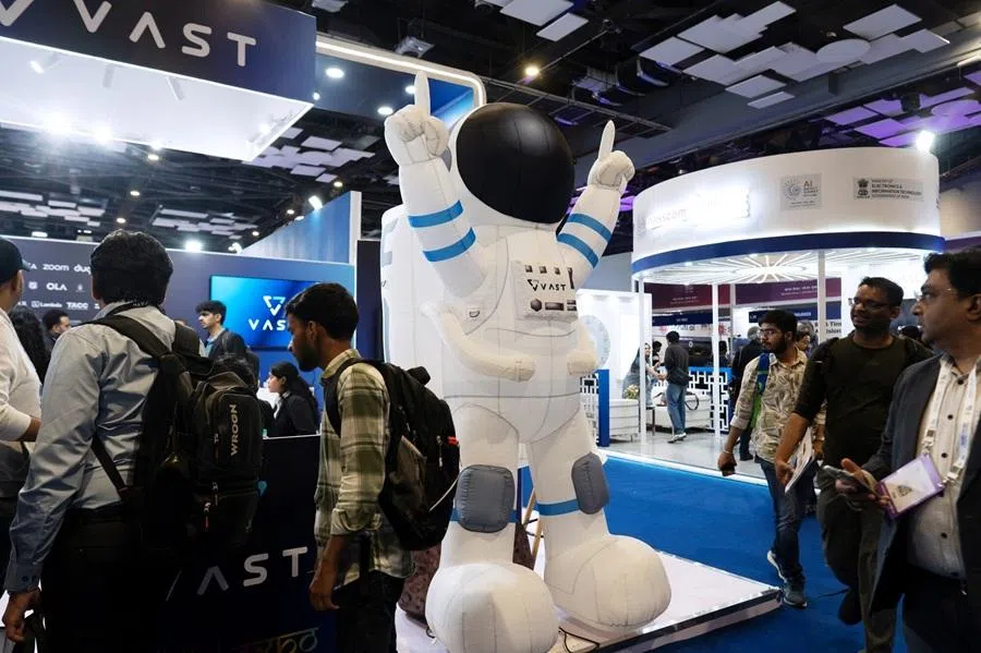 The Vast.ai booth at the AI Impact Summit in New Delhi, India, on 20 February 2026.