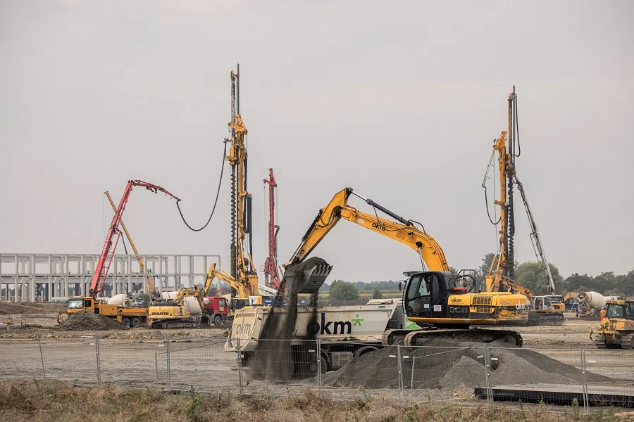 The construction site of the China Contemporary Amperex Technology Co. (CATL) electric vehicle (EV) battery plant in Debrecen, Hungary, on 16 August 2023. (Akos Stiller/Bloomberg)