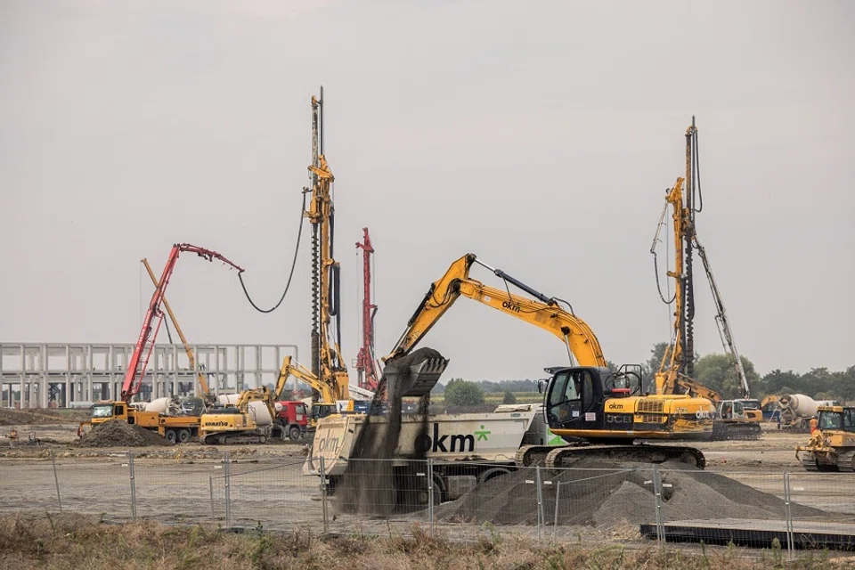 The construction site of the China Contemporary Amperex Technology Co. (CATL) electric vehicle (EV) battery plant in Debrecen, Hungary, on 16 August 2023. (Akos Stiller/Bloomberg)