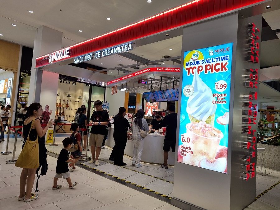 A Mixue Ice Cream & Tea outlet in Johor Bahru. (Photo: Claudia Liao)