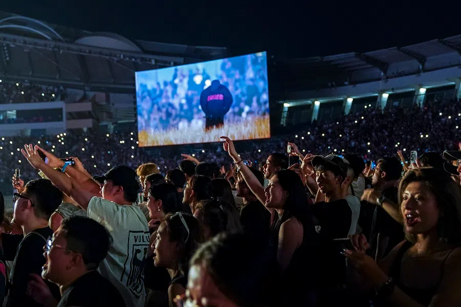 Rapper Kanye West (Ye) at his concert in Hainan, on 15 September 2024. (CNS)