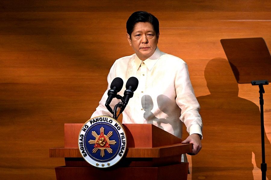 Philippine President Ferdinand Marcos Jr delivers his first State of the Nation Address, in Quezon City, Metro Manila, Philippines, 25 July 2022. (Jam Sta Rosa/Pool via Reuters/File Photo)