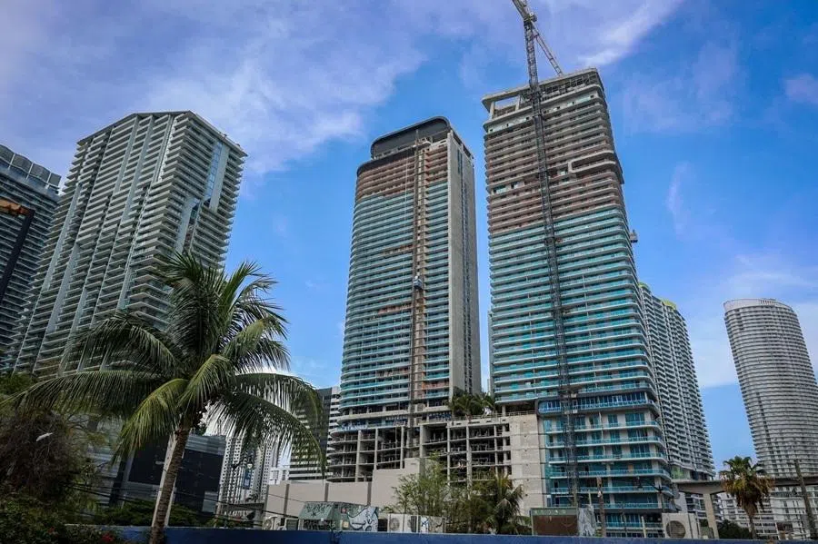 The Standard Residences tower under construction in the Brickell neighbourhood of Miami, Florida, US, on 27 June 2026.