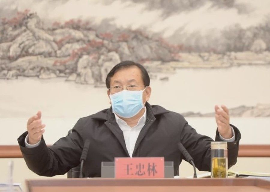 Wuhan party secretary Wang Zhonglin called for people to be grateful to the party and its leaders. (Internet)