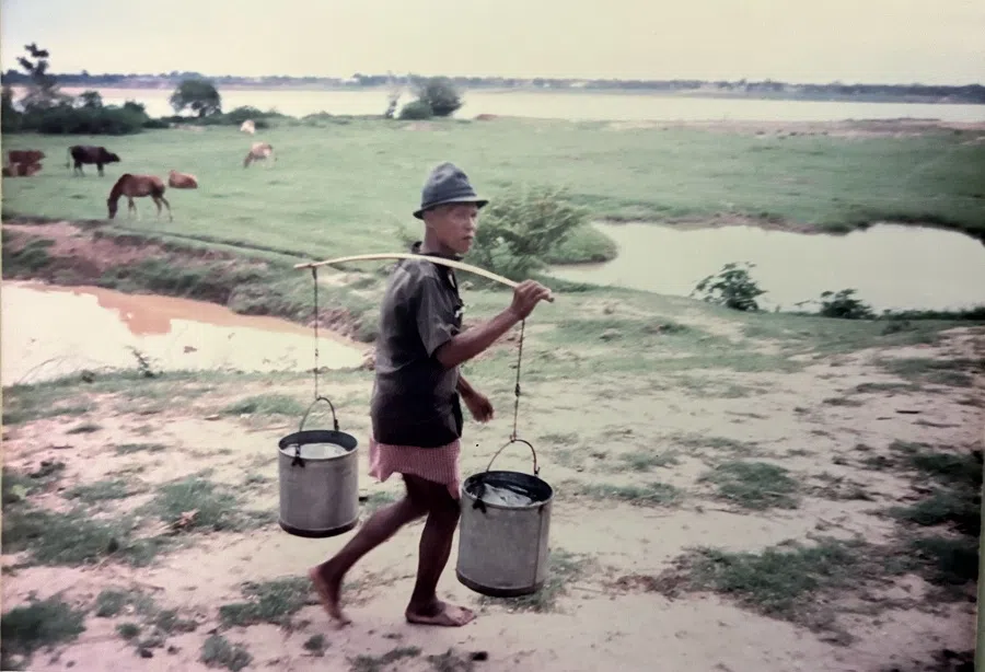 A Cambodian farmer in 1986.