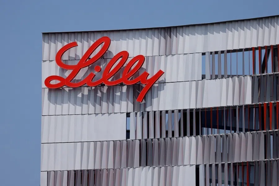 The Eli Lilly logo is shown on one of the company's offices in San Diego, California, US, 17 September 2020.