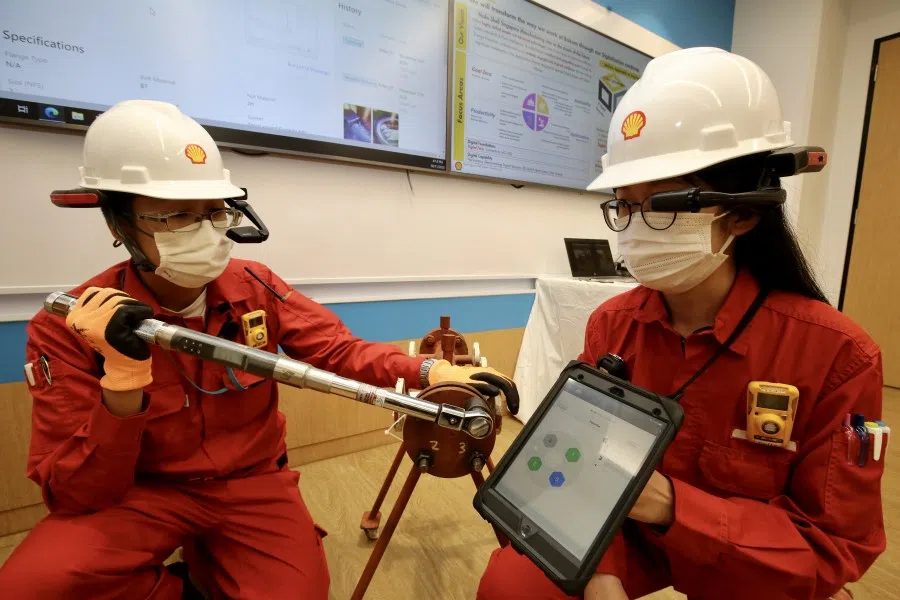 Launch of Joint Capability Council by Shell and Singapore Shell Employees' Union to train and upskill employees, 30 November 2020. (SPH)