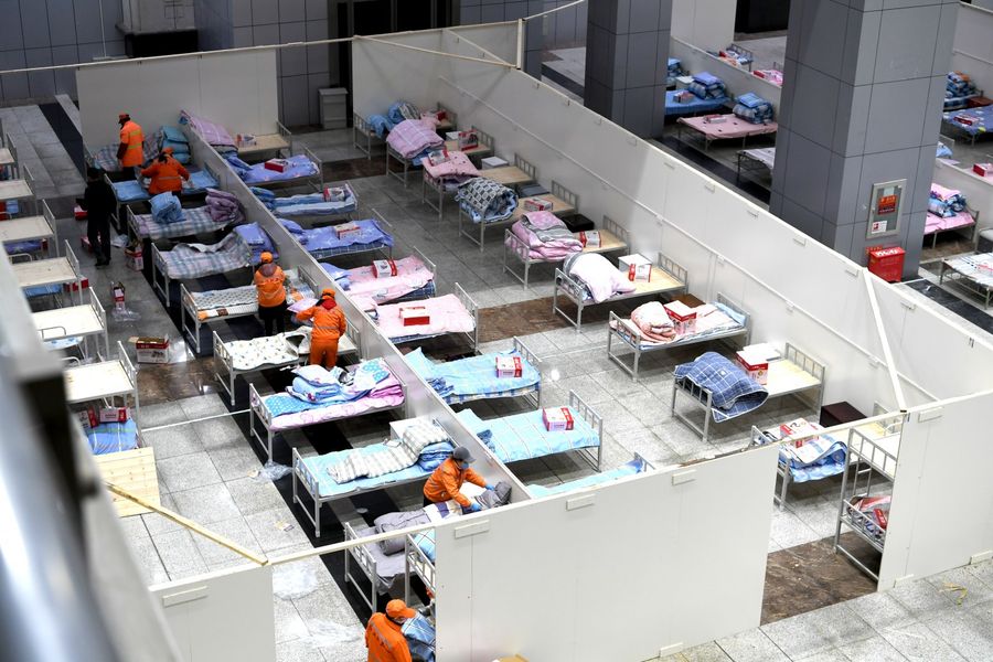 The Wuhan International Conference & Exhibition Center has been transformed into a makeshift hospital. (CNS)