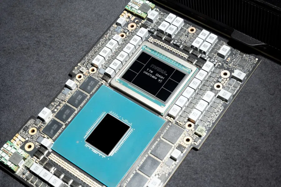 A Nvidia GH200 Grace Superchip arranged at the company's headquarters in Santa Clara, California, US, on 5 June 2023. (Marlena Sloss/Bloomberg)