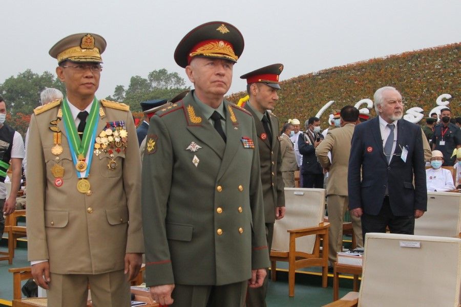 Deputy Defence Minister Colonel General Alexander Fomin at the Armed Forces Day in Naypyidaw, Myanmar, 27 March 2021. (mil.ru/Wikimedia)