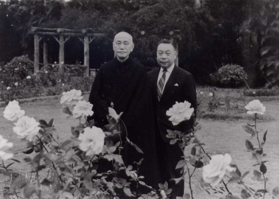 Chiang Kai-shek and his son Chiang Ching-kuo, in May 1974. (SPH Media)