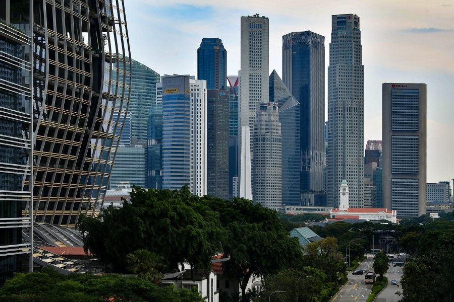 A general view of Singapore's Central Business District, 7 June 2021. (SPH)