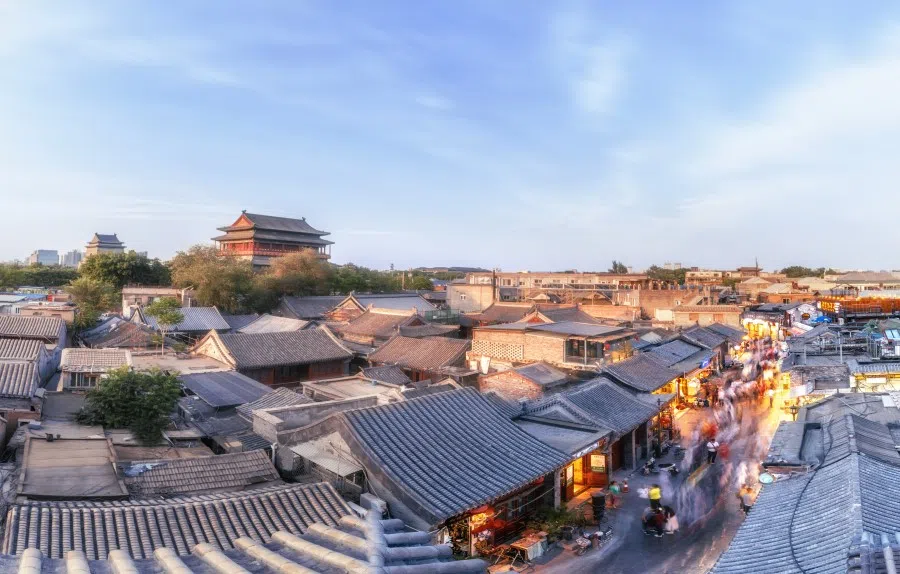 Beijing Drum Tower at sunset, 2018. (iStock)