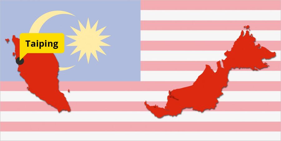 Location of Taiping in Malaysia. (Graphic: Jace Yip)
