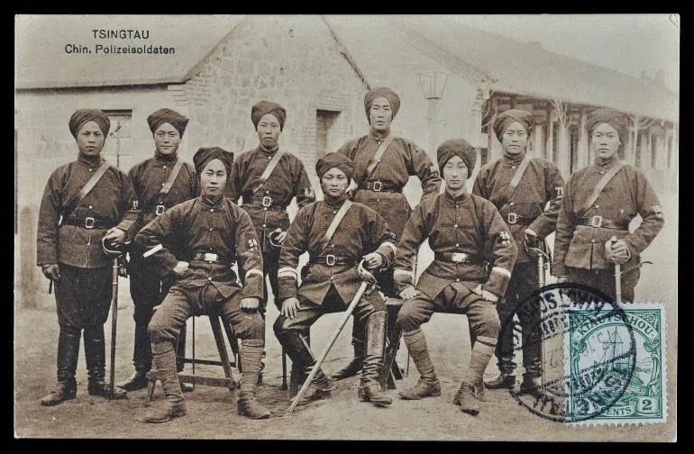 A postcard of Qingdao’s earliest police force, 1900s.