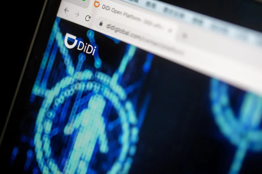 The Didi Global Inc. website on a laptop computer arranged in Hong Kong, China, on 3 December 2021. (Paul Yeung/Bloomberg)