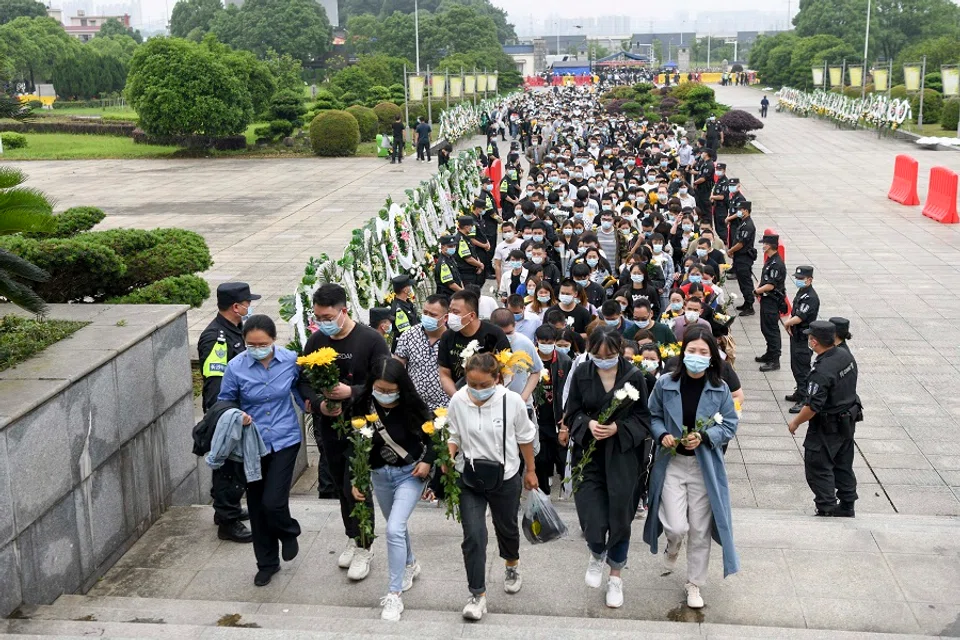 People flock to pay their last respects to Yuan Longping at his memorial service in Changsha, Hunan, China on 24 May 2021. (CNS)