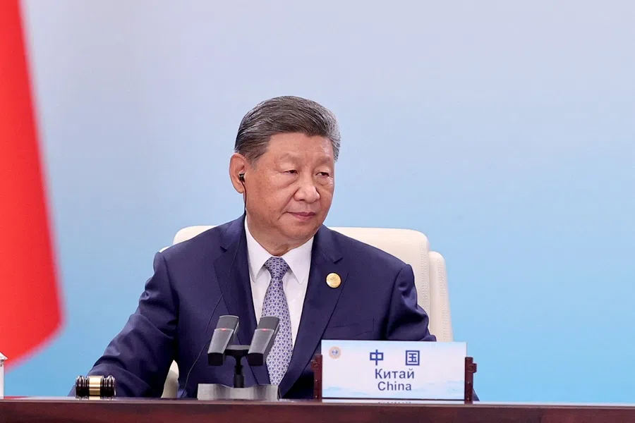 Chinese President Xi Jinping attends the Shanghai Cooperation Organisation (SCO) Summit 2025, in Tianjin, China, on 1 September 2025. (Iran’s Presidential website/Hossein-Farahani/WANA (West Asia News Agency)/Handout via Reuters)