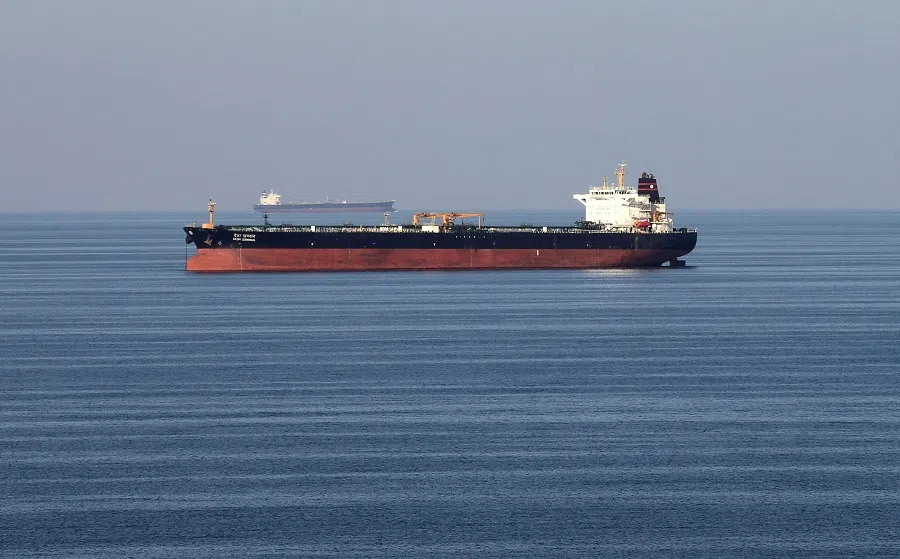Oil tankers pass through the Strait of Hormuz on 21 December 2018.