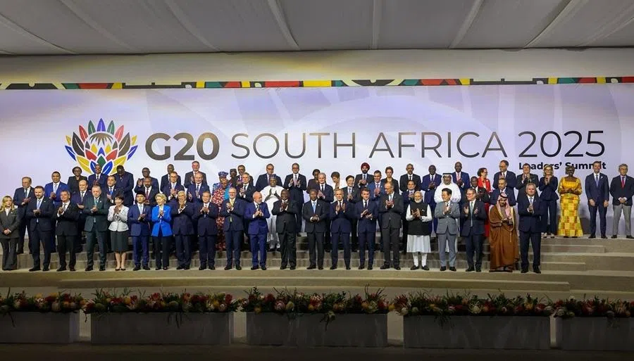 World leaders at the G20 summit in Johannesburg, South Africa, 24 November 2025. (Ministry of Digital Development and Information, Singapore)