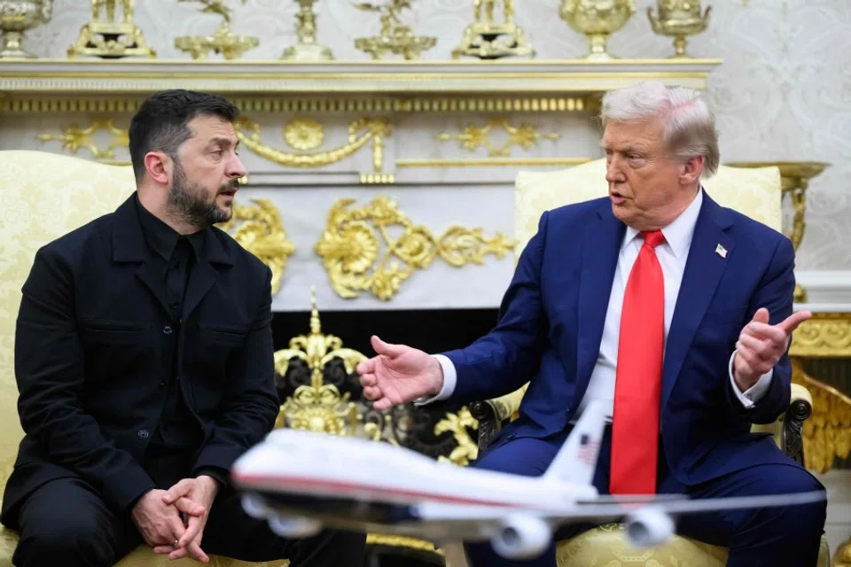 Ukrainian President Volodymyr Zelenskyy and US President Donald Trump participate in a meeting in the Oval Office of the White House in Washington, DC, on 18 August 2025. (Mandel Ngan/AFP)