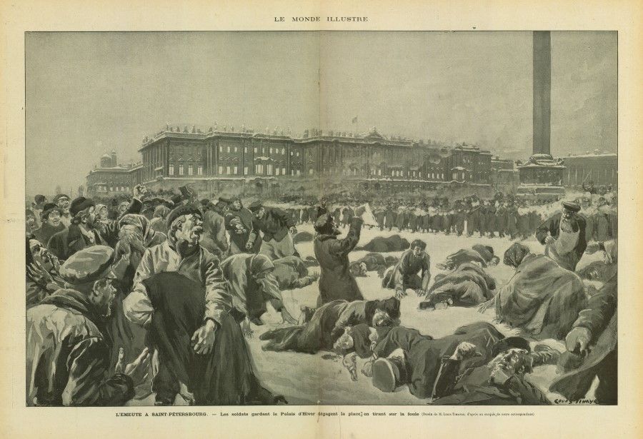 In 1905, French publication Le Monde Illustre reported chaos in Russia's capital, Saint Petersburg. The Russian army opened fire, resulting in numerous deaths and sending Russia into a tumultuous period of reform.