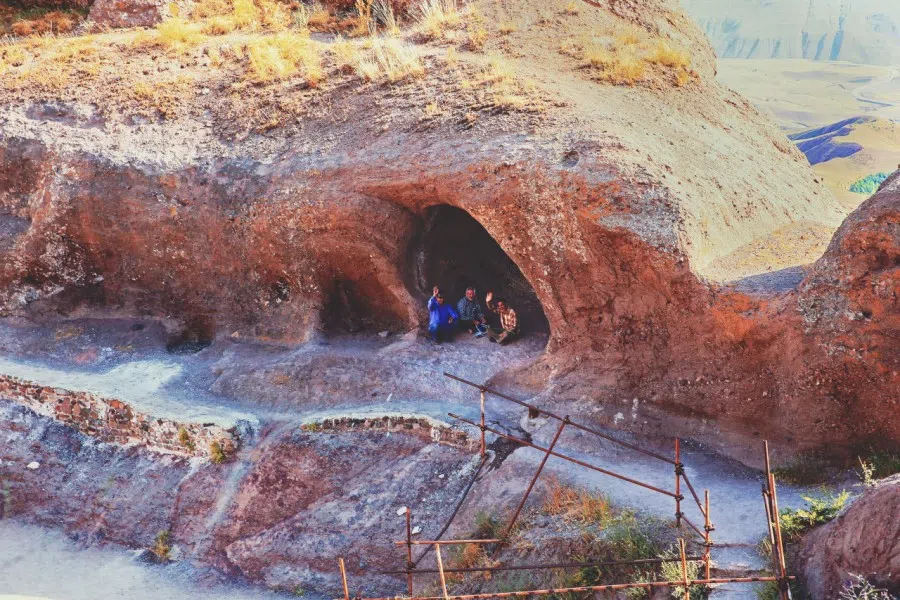 Locals at Alamut wave goodbye.