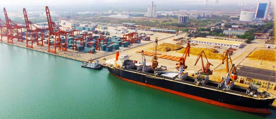 The Yangpu Port, a deep-water port in Hainan, China. (Jurong Port)