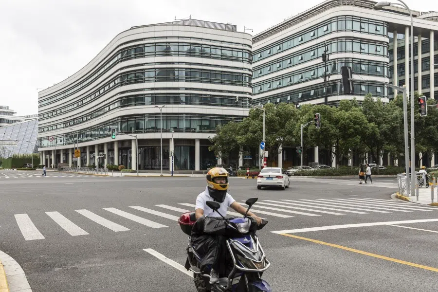 China Evergrande Group's unfinished Evergrande Hongqiao International Center in Shanghai, China, on 15 September 2021. (Qilai Shen/Bloomberg)