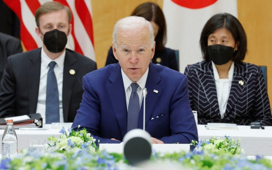 US President Joe Biden at Kantei Palace in Tokyo, Japan, 24 May 2022. (Jonathan Ernst/Reuters)