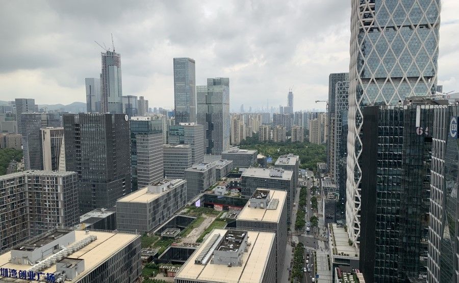 A birds-eye view of Shenzhen's Nanshan District as seen from the Tencent building. (Photo: Han Yong Hong)